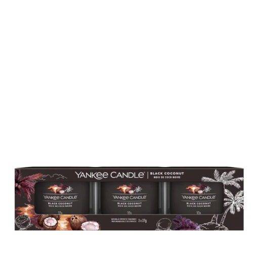 Coffret Vela Votive Copo Black Coconut Yankee Candle