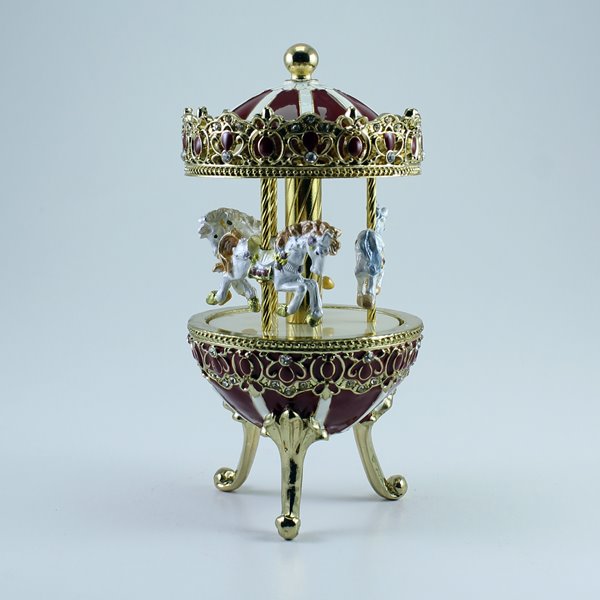 Carrossel de Metal Vermelho