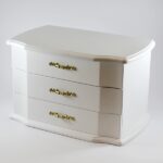 Caixa de Música Branca com 2 Gavetas