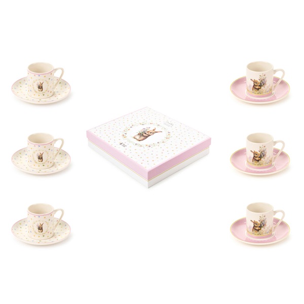 Conjunto de chávenas de Café Páscoa