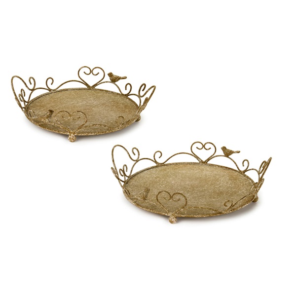 Bandeja em Metal Jardim de Flores (31 cm)