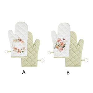 Luva de Cozinha Forrada Jardim de Flores