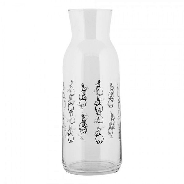 Jarra de Vidro Transparente com Coelhos 1lt