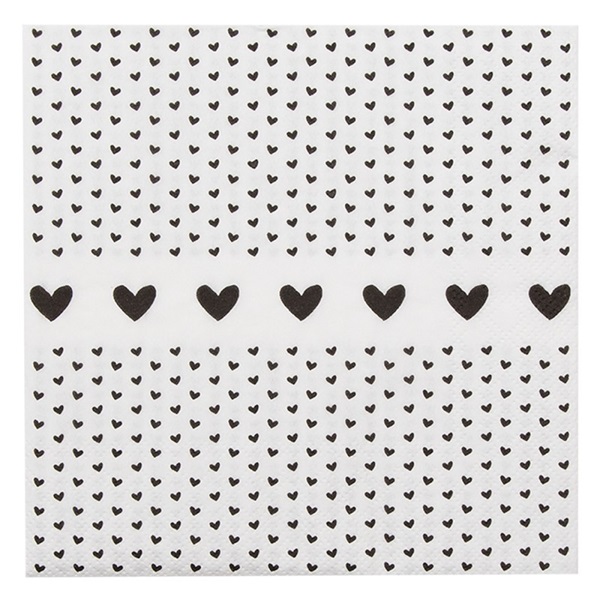 Guardanapos de Papel 33x33cm Corações