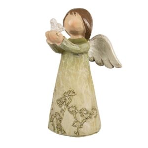 Anjo Verde 12 cm Poliresina