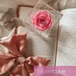 Flowercube Rosa Preservada em Cubo de Acrílico Rosa