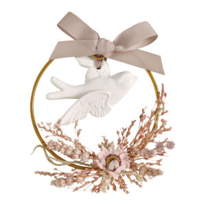 Coroa de Flores com Andorinha em Gesso Perfumado Marquise da Mathilde M.