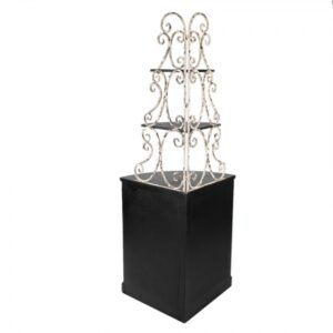 Vitrine de Canto de Madeira Preta Envelhecida Clayre & Eef