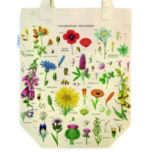 Tote Bag Cavallini 33x40.5cm Wildflowers