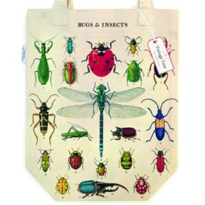 Tote Bag Cavallini 33x40.5cm Bugs & Insects