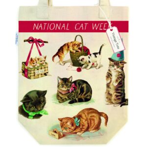 Tote Bag Cavallini 33x40.5cm Cats