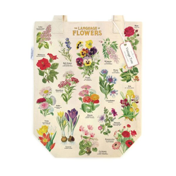 Tote Bag Cavallini 33×40.5cm Language Of Flowers