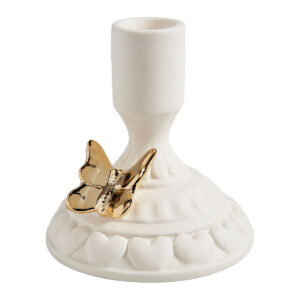 Porta-Velas de Cerâmica com borboleta Mathilde M.