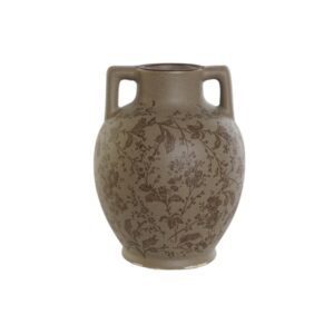 Jarra Decorativa Terracota com Flores (17 X 17 X 22 cm)