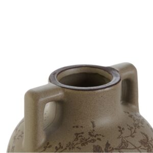 Jarra Decorativa Terracota com Flores (17 X 17 X 22 cm)