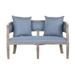 Sofá Home Decor em Linho Azul (122 x 69 x 72 cm)