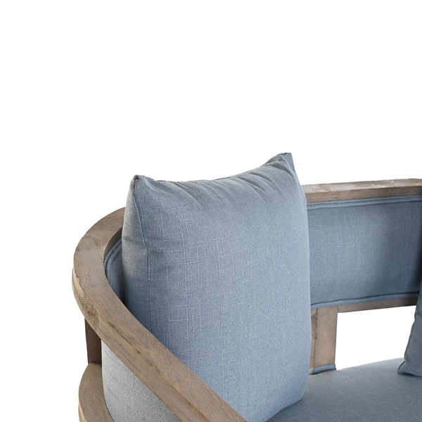 Sofá Home Decor em Linho Azul (122 x 69 x 72 cm)