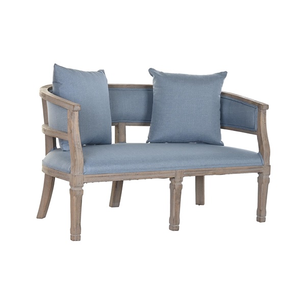 Sofá Home Decor em Linho Azul (122 x 69 x 72 cm)