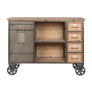 Cômoda Home Spirit com acabamento vintage (104 × 34 × 76,5 cm)