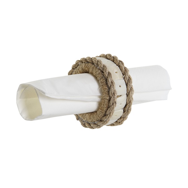 Anéis para Guardanapos em Corda Natura com Detalhes Decorativos