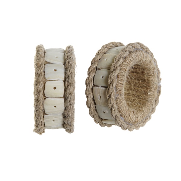 Anéis para Guardanapos em Corda Natura com Detalhes Decorativos