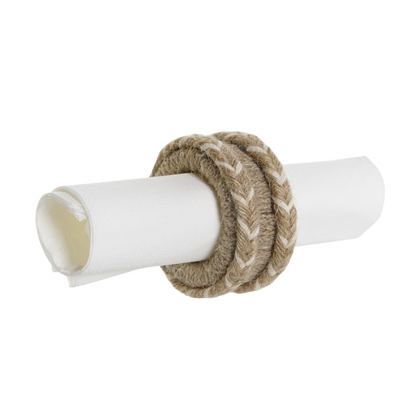 Anéis para Guardanapos em Corda Natura com Detalhes Decorativos