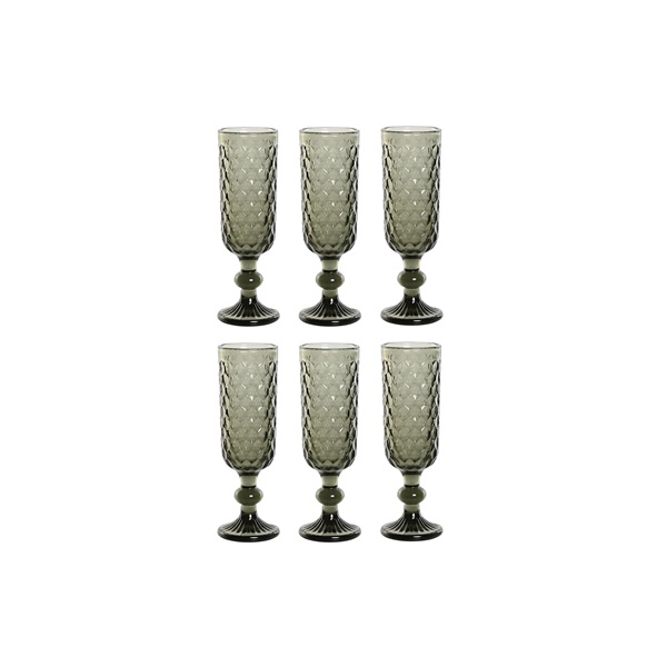 Taça Vidro 7x7x22 150ml Cinzento