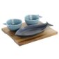 Conjunto Aperitivos em Forma de Peixe19,5x16,5x1,3cm