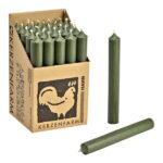 Vela de Castiçal Cónica Verde Pinho