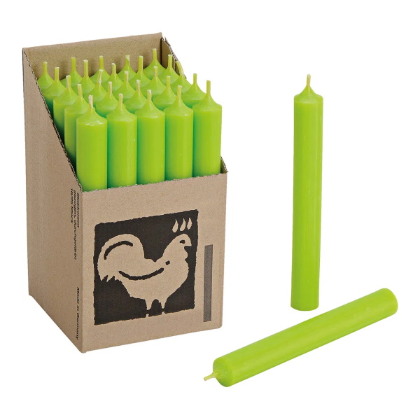 Vela de Castiçal Cónica Verde Maçã