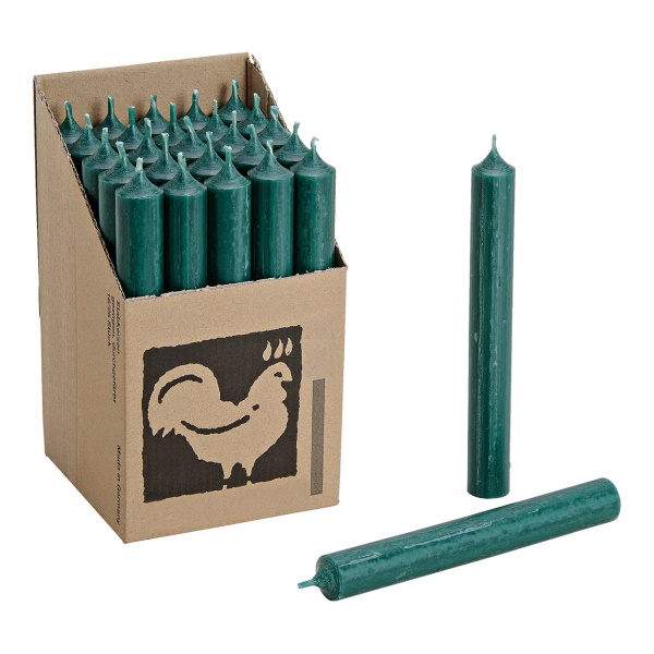 Vela de Castiçal Cónica Verde Escuro