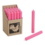 Vela de Castiçal Cónica Rosa