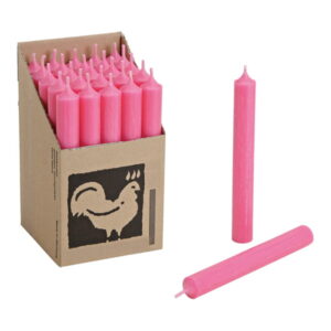 Vela de Castiçal Cónica Rosa