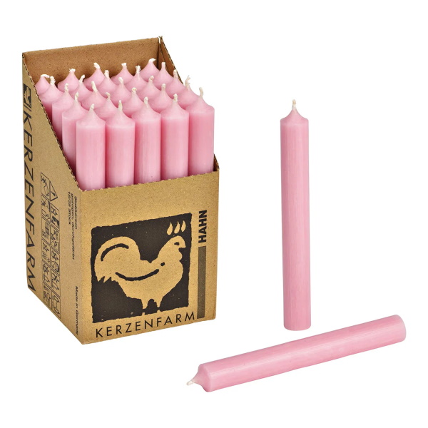 Vela de Castiçal Cónica Rosa Pastel