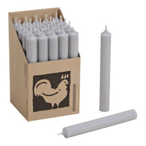 Vela de Castiçal Cónica Cinza