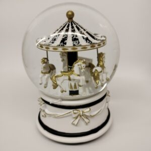 Globo Carrossel Musical Preto e Branco