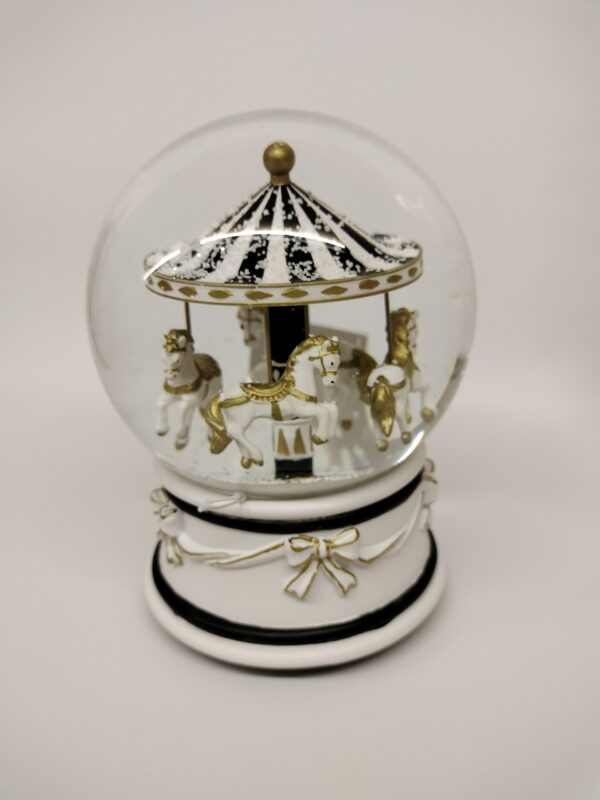 Globo Carrossel Musical Preto e Branco