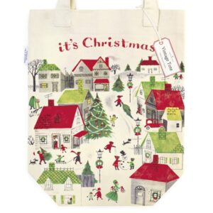 Tote Bag Cavallini 33x40.5cm Christmas Village