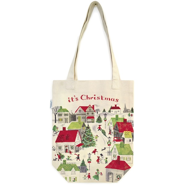 Tote Bag Cavallini 33x40.5cm Christmas Village