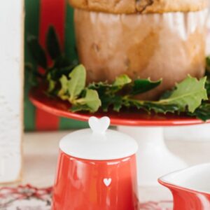 Açucareiro Coração Vermelho