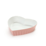 Assadeira Rosa em Formato Coração 25 x 24 x 6 cm