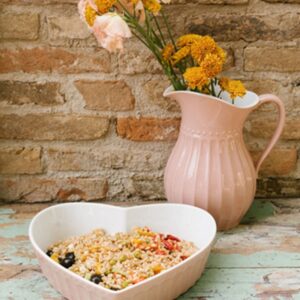 Assadeira Rosa em Formato Coração