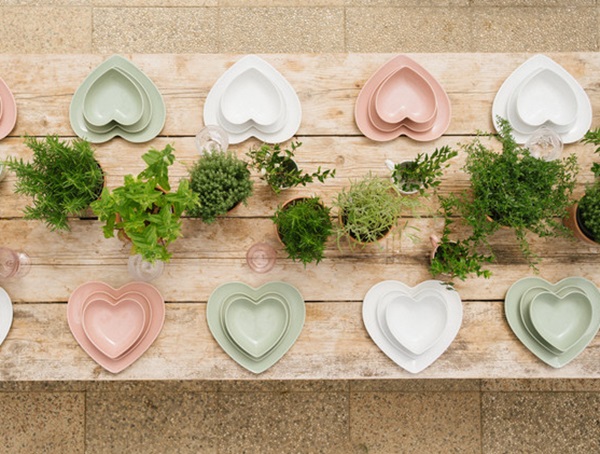 Prato em Coração Verde