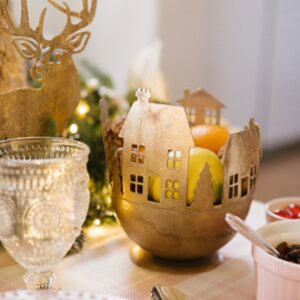 Porta-vela Casinha de Inverno