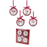 Caixa com 4 Bolas de Natal Carrossel