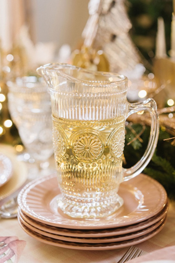 Jarro Natalício em Vidro com Detalhes