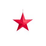 Estrela em Veludo Vermelho 110 cm