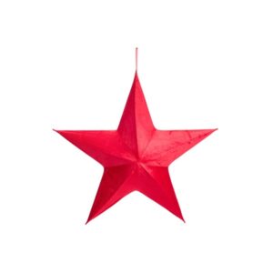 Estrela em Veludo Vermelho 135 cm