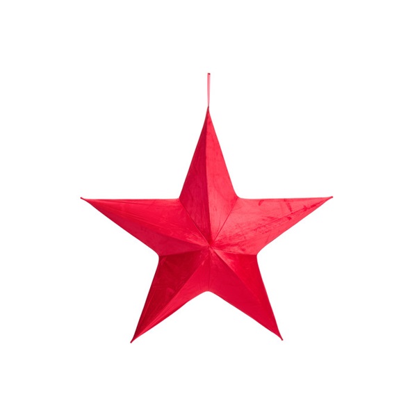 Estrela em Veludo Vermelho 135 cm