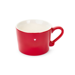 Caneca Vermelha Detalhe Coração 350 ml